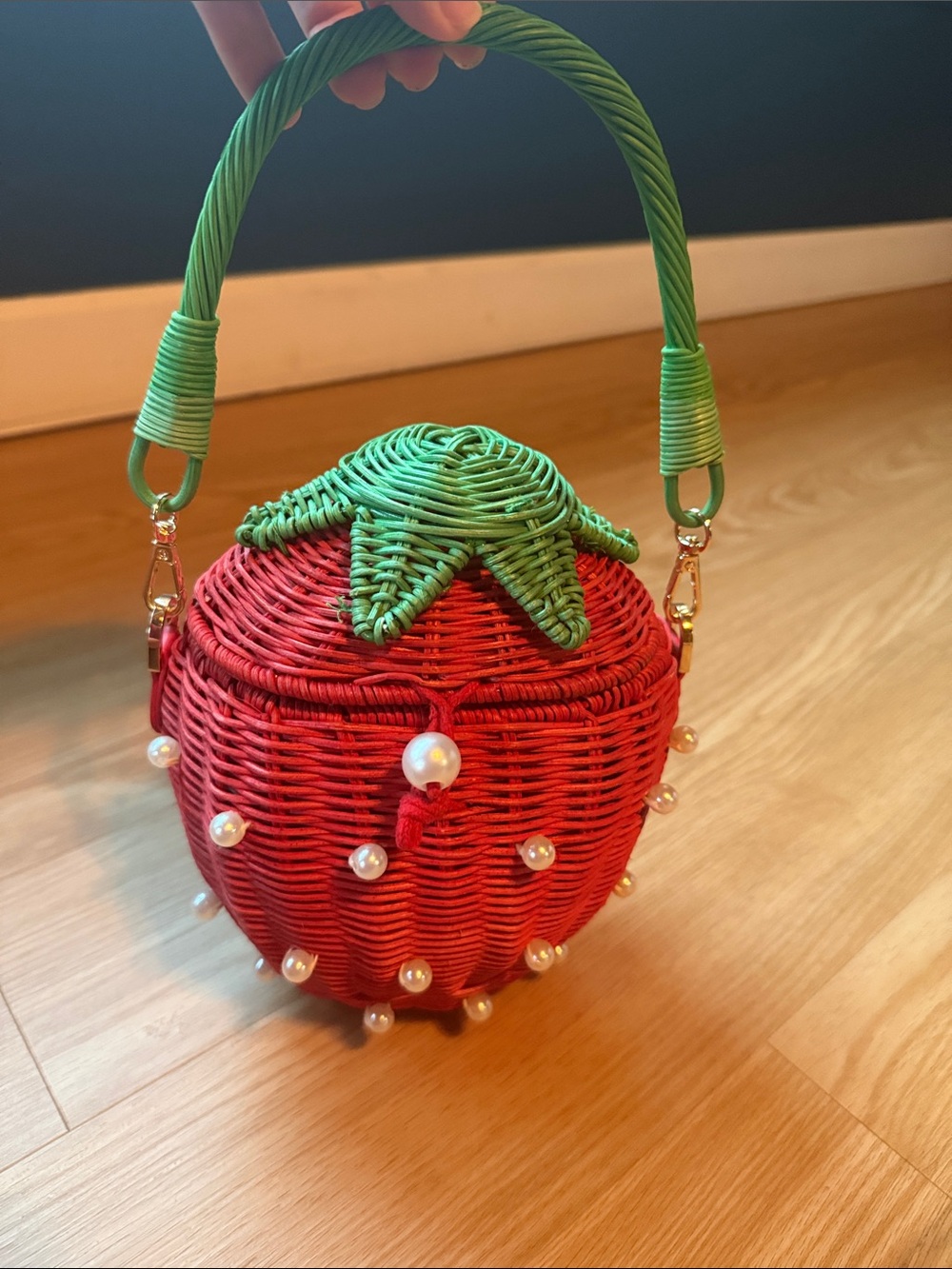 Kate Spade x Target Strawberry Mini Wicker Bag - Picture 2 of 6